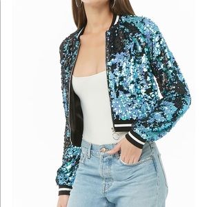 Sequin Bomer Jacket